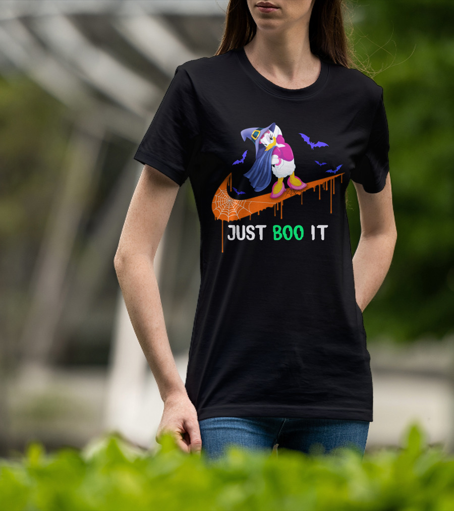Daisy Witch Just Boo It Halloween Nike Style T-Shirt