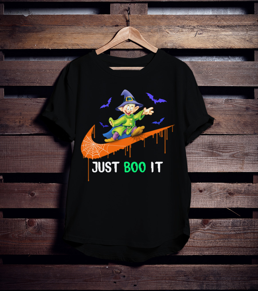Just Boo It Dopey Halloween Bats Nike Swoosh T-Shirt