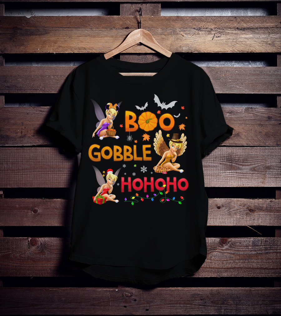 Boo Gobble Hohoho Tinker Bell T-Shirt
