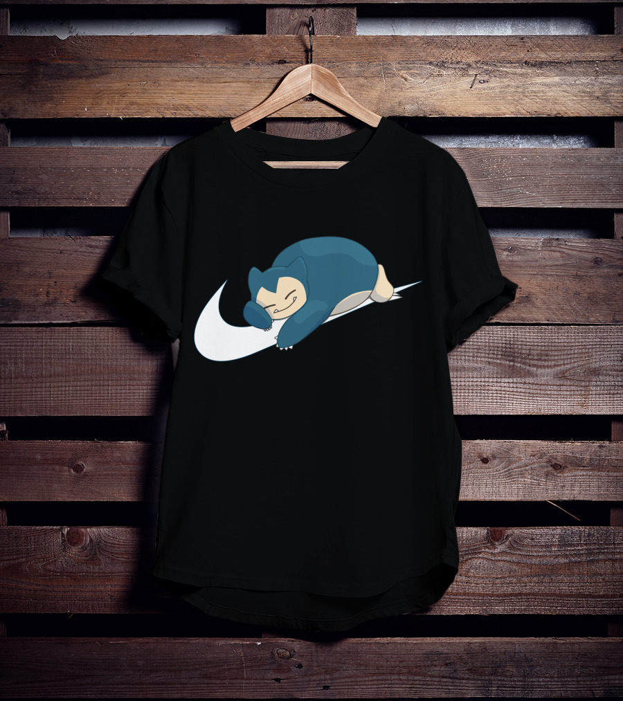 Snorlax Sleeping On Swoosh T-Shirt