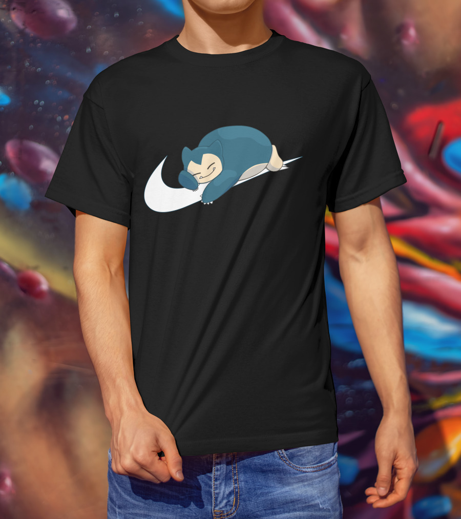Snorlax Sleeping On Swoosh T-Shirt