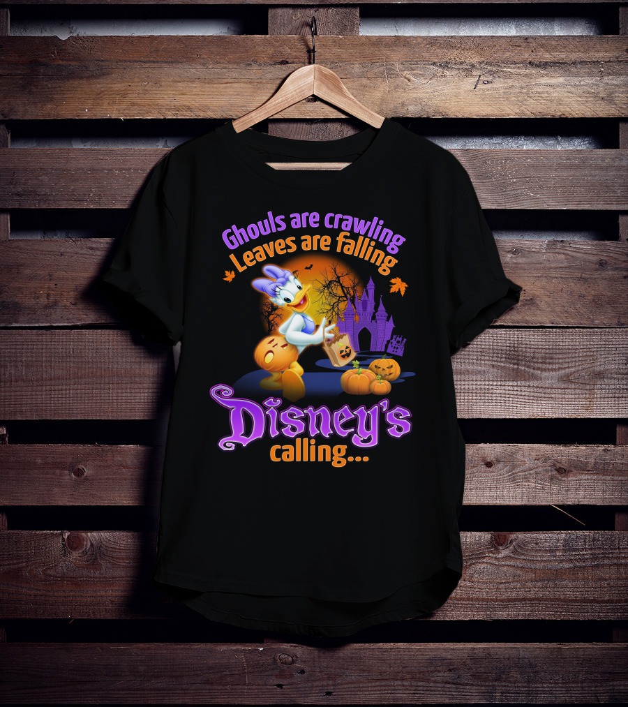 Ghouls Are Crawling Leaves Are Falling Disney's Calling T-Shirt