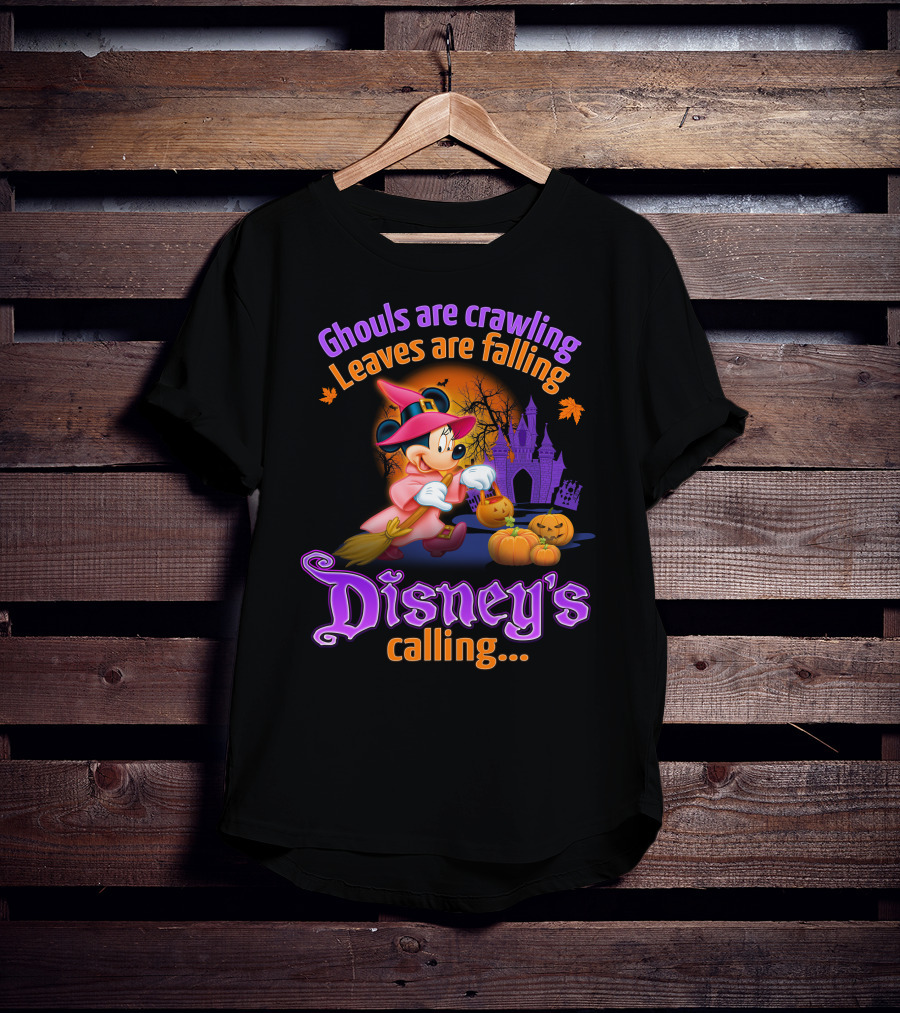 Ghouls Are Crawling Leaves Are Falling Disney's Calling Minnie T-Shirt