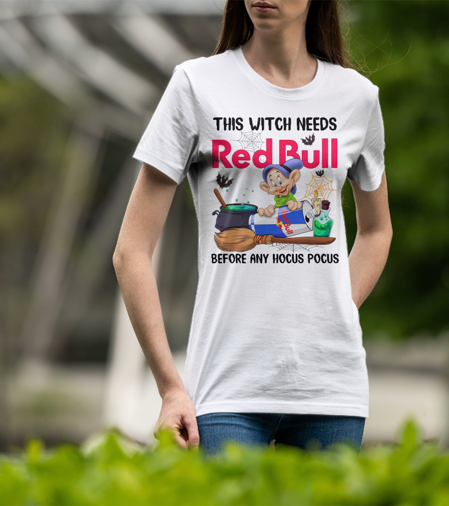 This Witch Needs Red Bull Before Any Hocus Pocus Dopey T-Shirt
