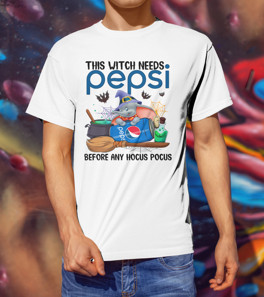 This Witch Needs Pepsi Dumbo Before Any Hocus Pocus T-Shirt