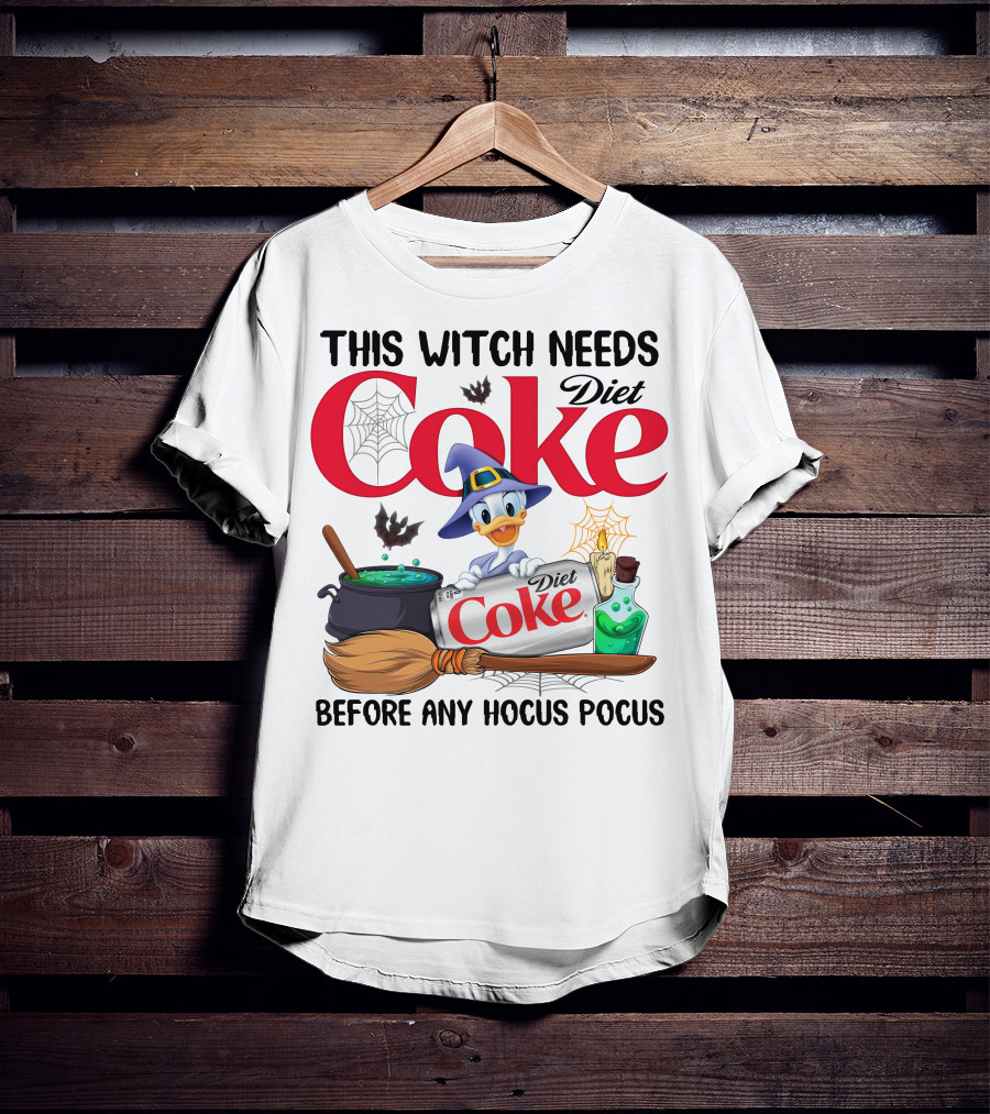 This Witch Needs Diet Coke Before Any Hocus Pocus Disney Character Magic Potion T-Shirt