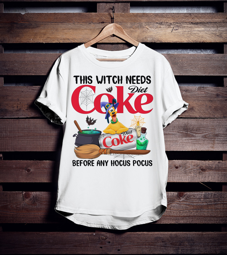 This Witch Needs Diet Coke Before Any Hocus Pocus Pluto T-Shirt