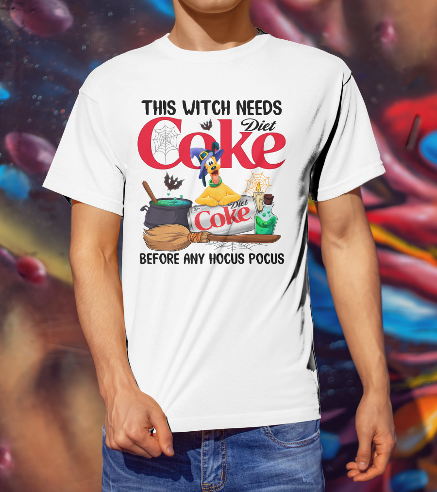 This Witch Needs Diet Coke Before Any Hocus Pocus Pluto T-Shirt