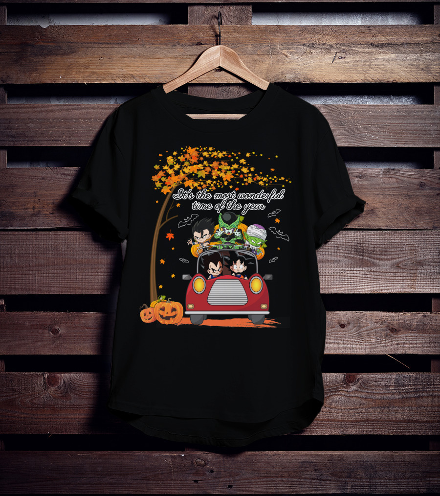 It's The Most Wonderful Time Of The Year With Halloween Characters In Car T-Shirt