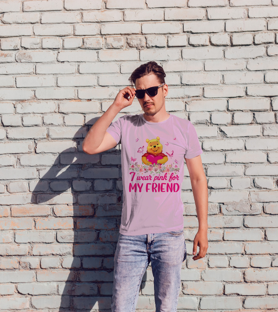 I Wear Pink For My Friend Pooh T-Shirt