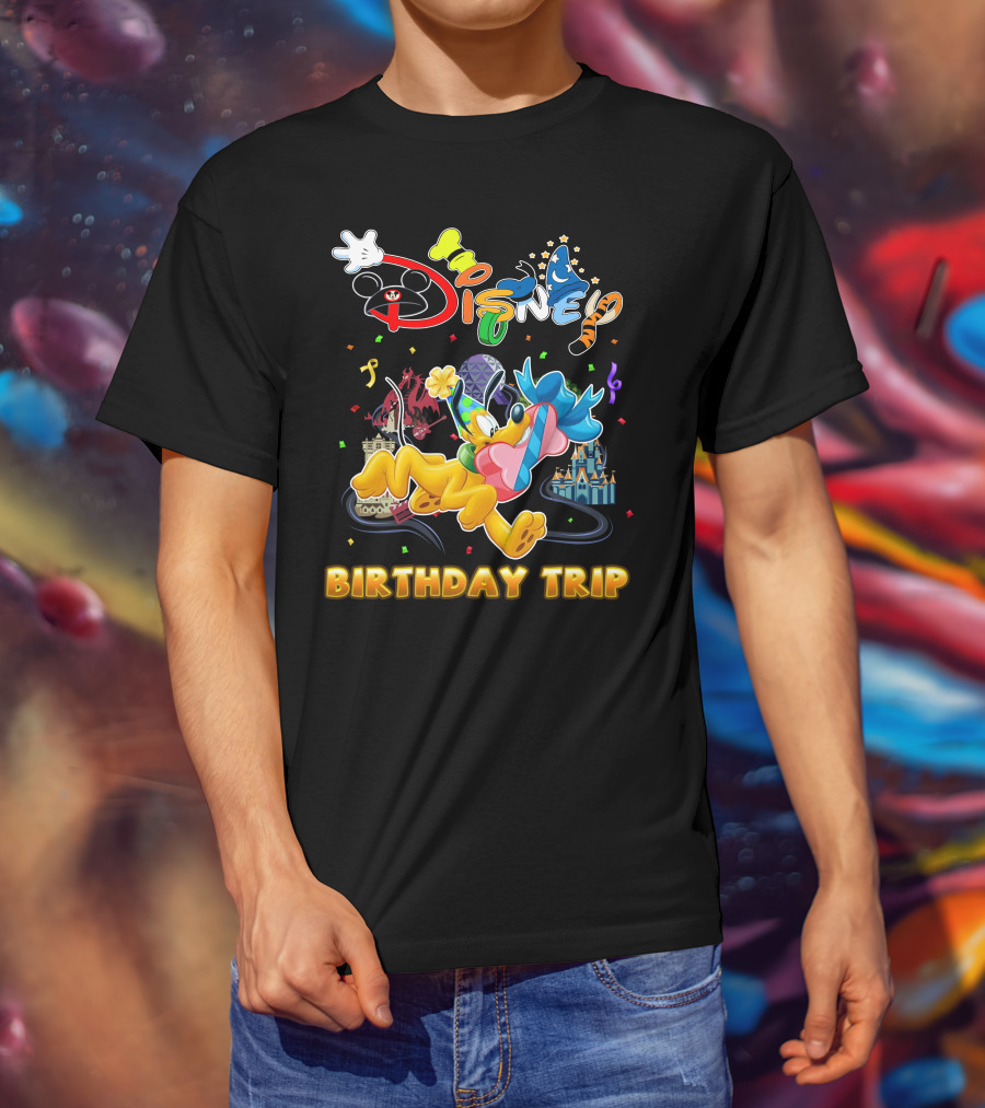 Disney Pluto Birthday Trip Celebration Adventure T-Shirt