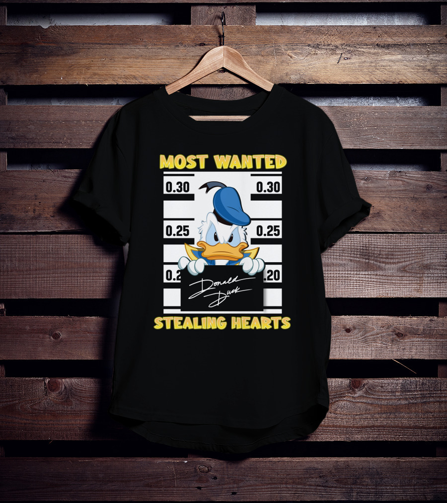 Most Wanted Donald Duck Stealing Hearts T-Shirt