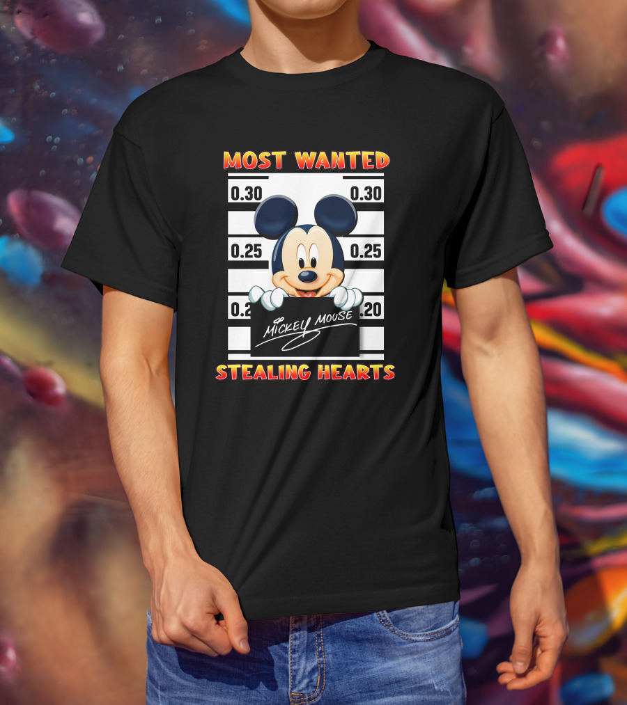 Most Wanted Mickey Mouse Stealing Hearts T-Shirt