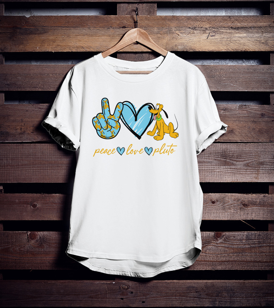 Peace Love Pluto Vintage Cartoon Inspired T-Shirt