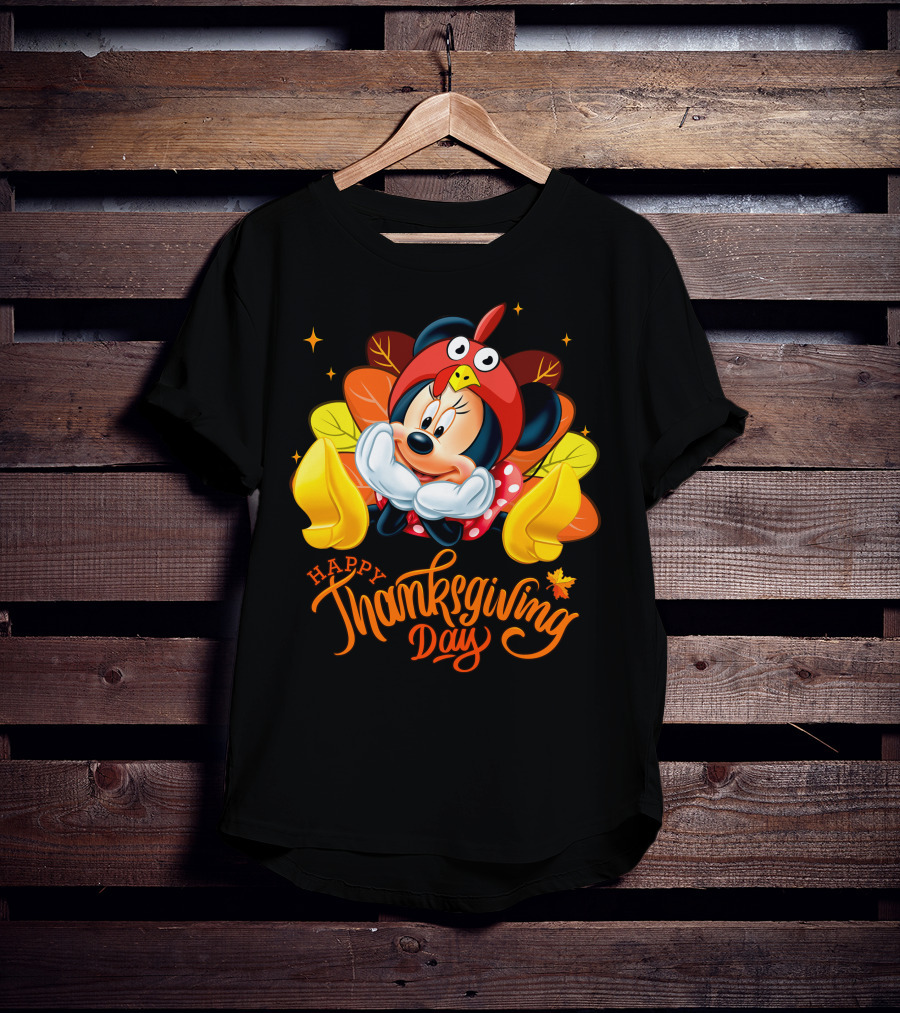 Minnie Happy Thanksgiving Day Turkey Costume T-Shirt