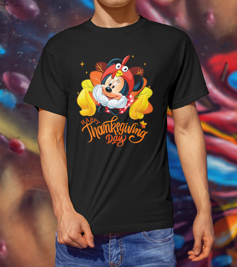 Minnie Happy Thanksgiving Day Turkey Costume T-Shirt