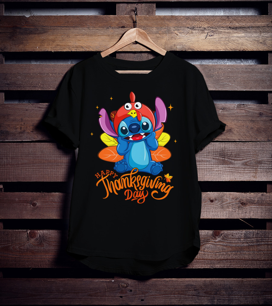 Stitch Happy Thanksgiving Day Turkey Costume Cute Character T-Shirt