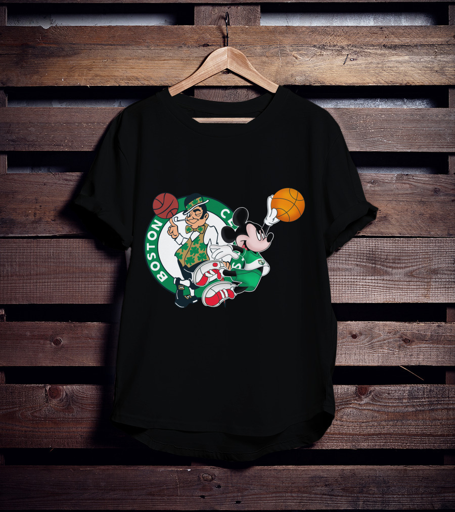 Mickey Boston Celtics Basketball Fantasy T-Shirt