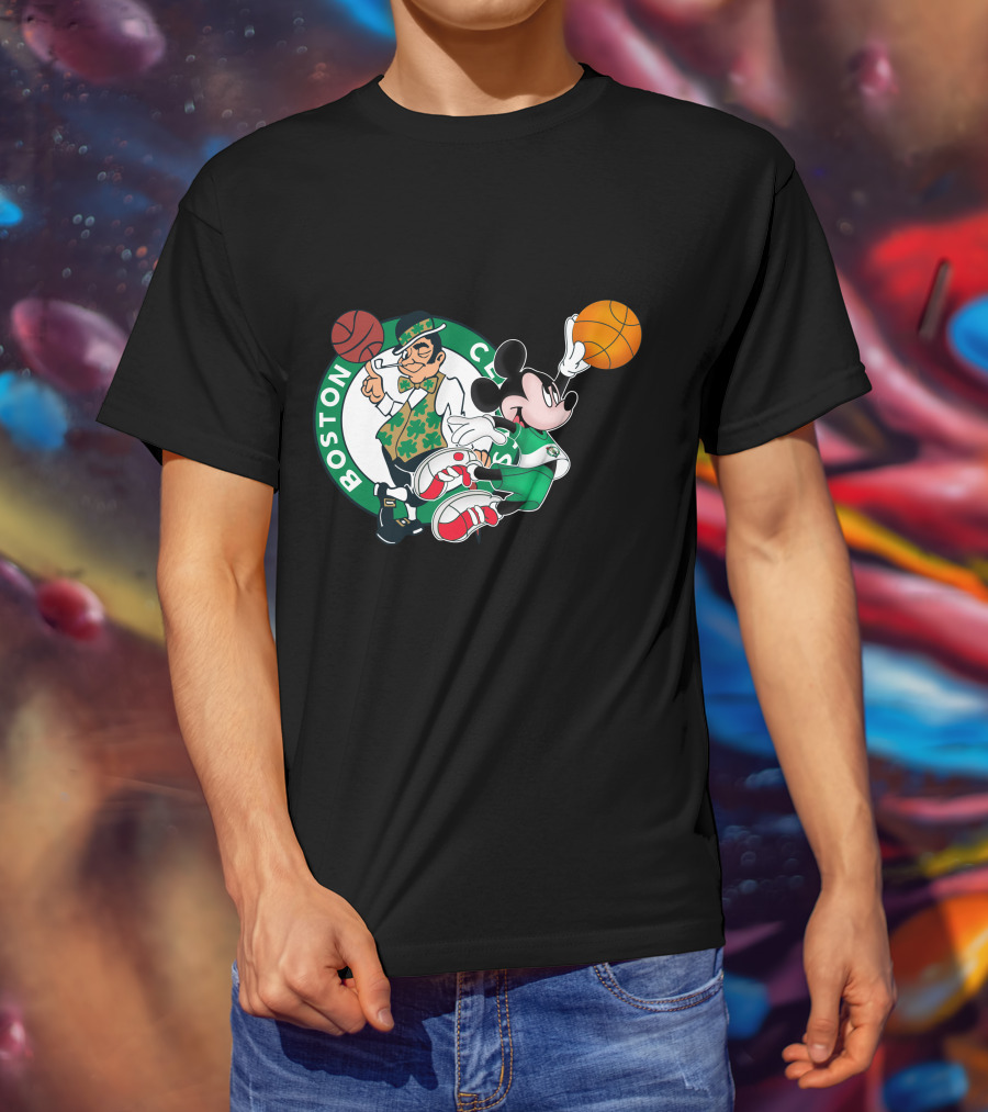 Mickey Boston Celtics Basketball Fantasy T-Shirt