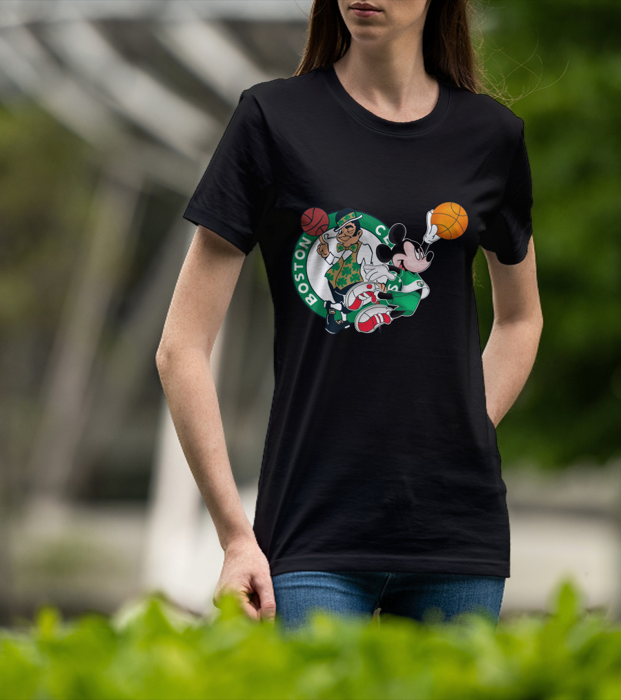 Mickey Boston Celtics Basketball Fantasy T-Shirt
