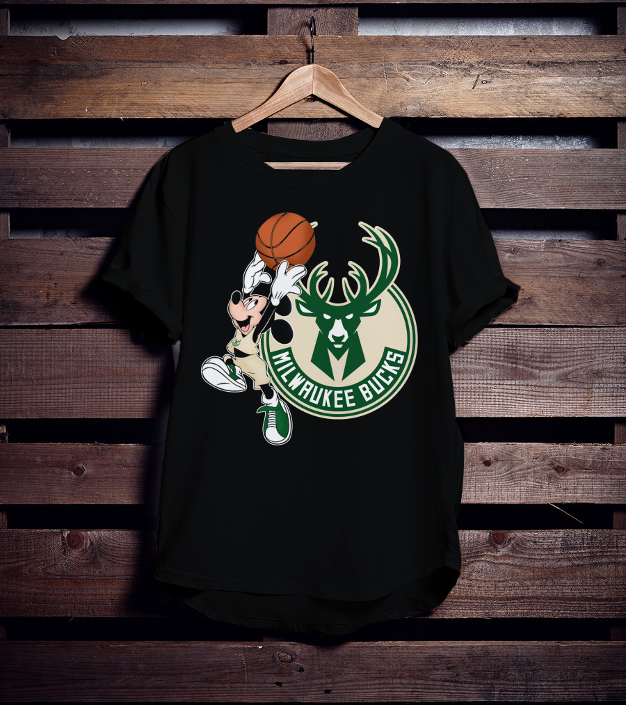 Mickey Milwaukee Bucks Basketball T-Shirt