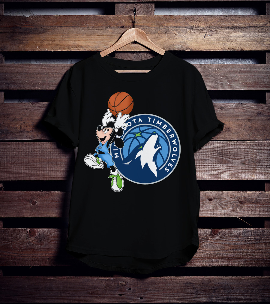 Mickey Minnesota Timberwolves Basketball T-Shirt