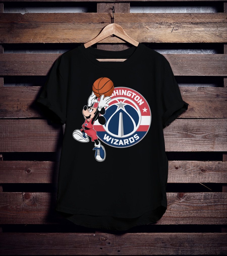Washington Wizards Mickey Mouse Basketball T-Shirt