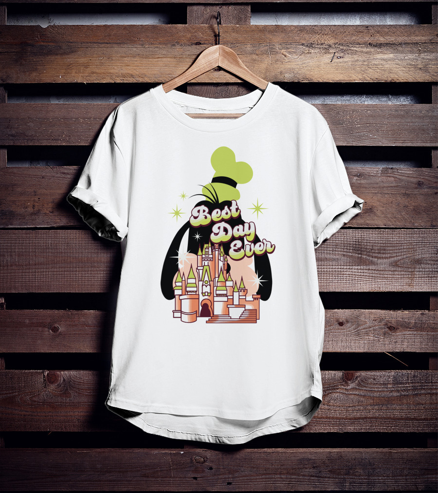 Best Day Ever Goofy Disney Castle T-Shirt
