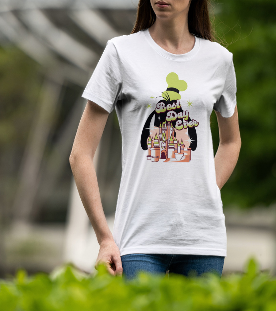 Best Day Ever Goofy Disney Castle T-Shirt