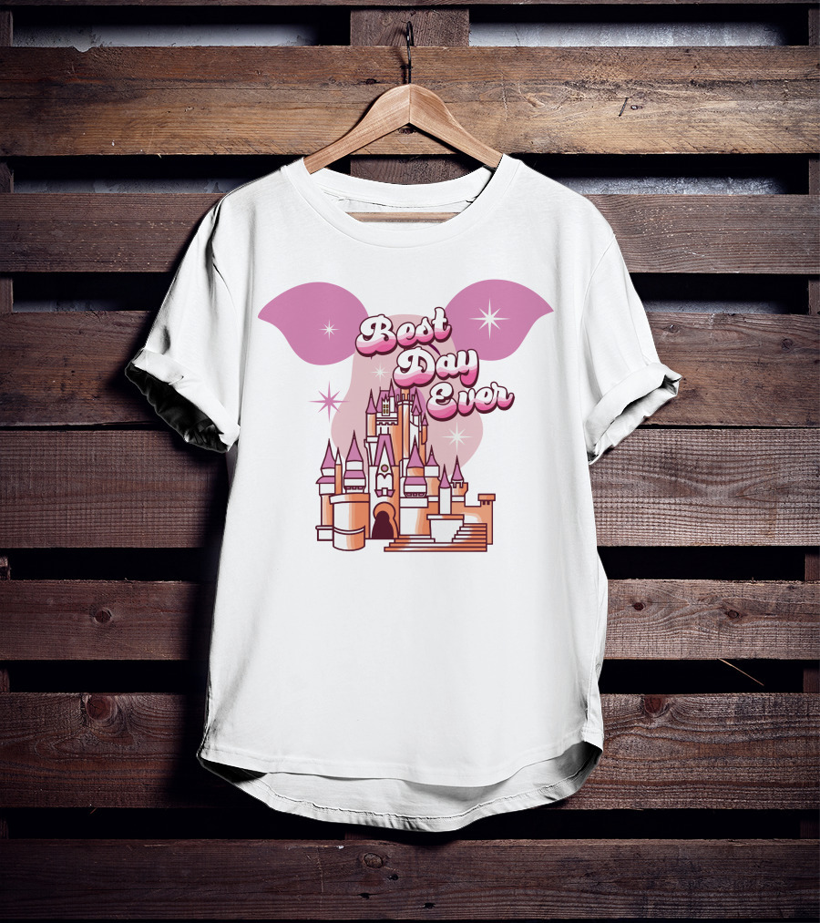 Best Day Ever Piglet Ears Castle Magic Stars T-Shirt