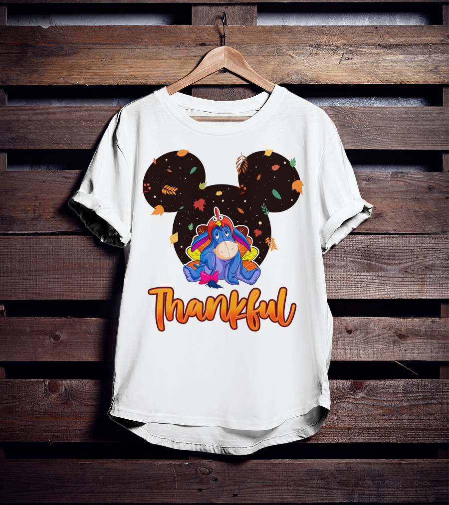 Eeyore Thankful Fall Mickey Ears T-Shirt