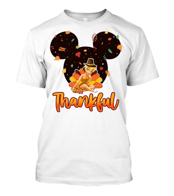 Thankful Tinkerbell Thanksgiving Mickey Ears T-Shirt