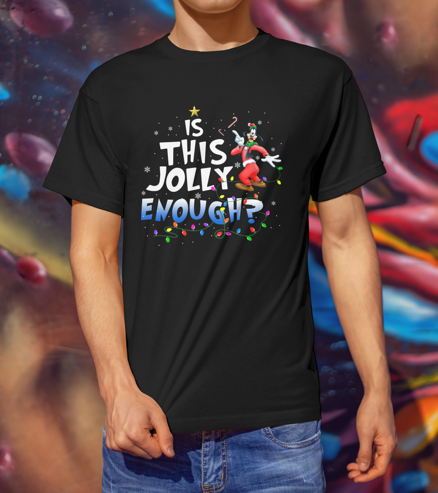 Is This Jolly Enough Goofy Christmas Lights T-Shirt