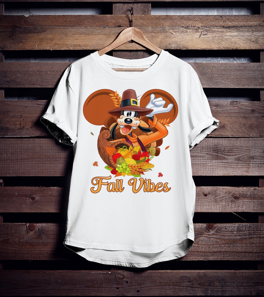 Goofy Fall Vibes Thanksgiving Cornucopia T-Shirt