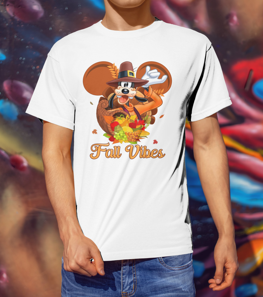 Goofy Fall Vibes Thanksgiving Cornucopia T-Shirt