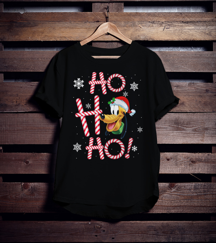 Ho Ho Ho Pluto Christmas Holiday Snowflakes T-Shirt