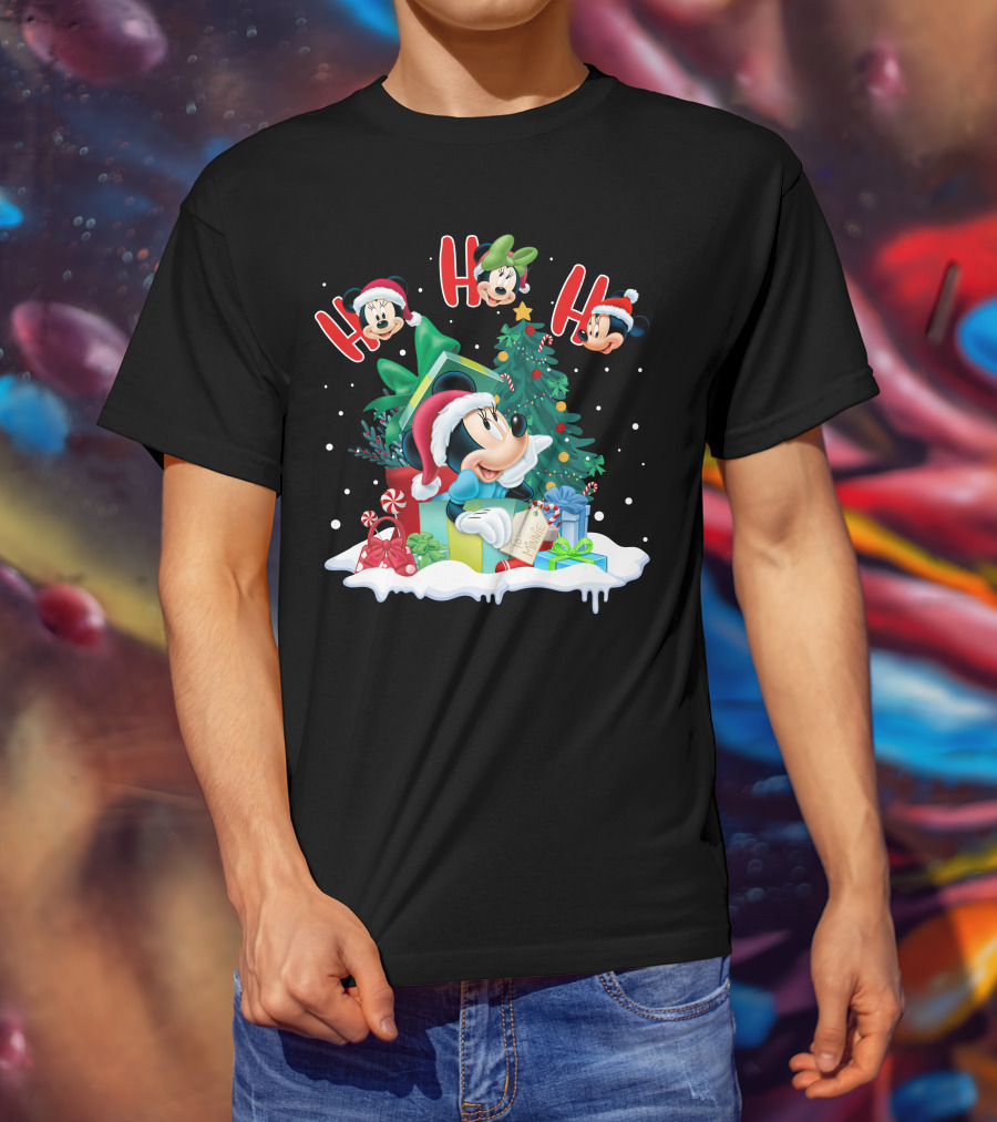 Ho Ho Ho Merry Christmas Minnie Mouse Holiday Magic T-Shirt