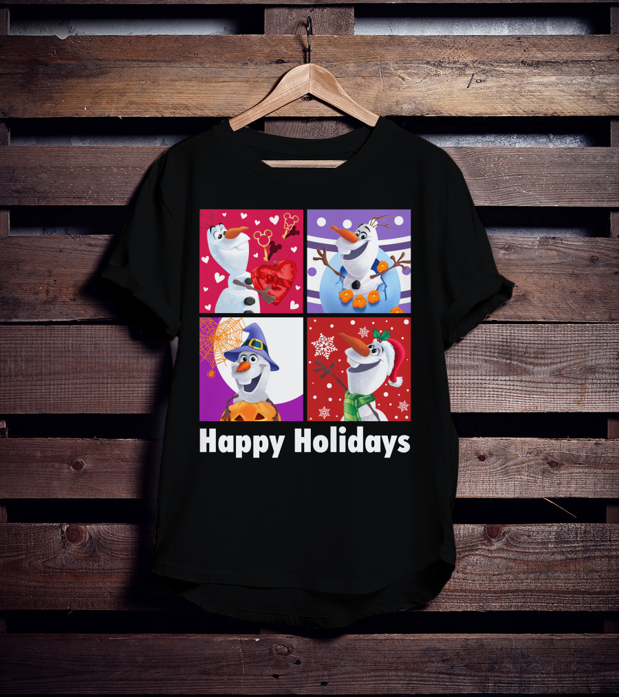 Happy Holidays Olaf Seasonal Celebrations T-Shirt