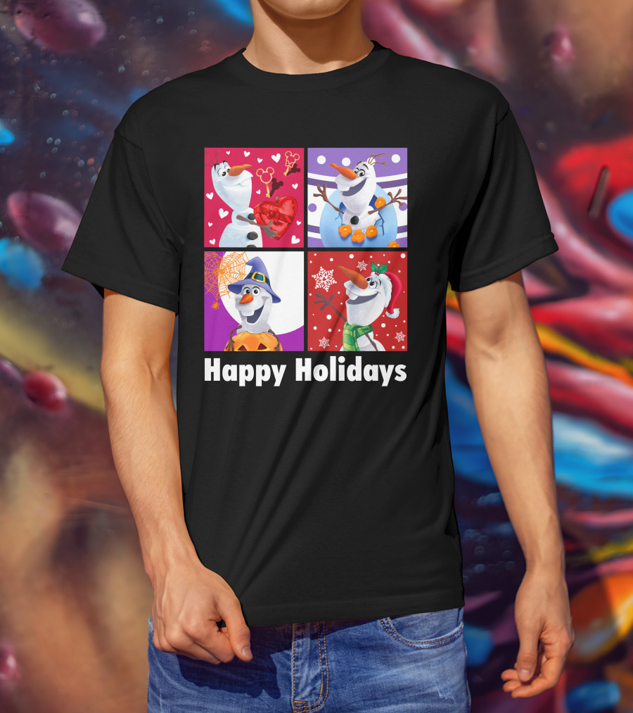 Happy Holidays Olaf Seasonal Celebrations T-Shirt