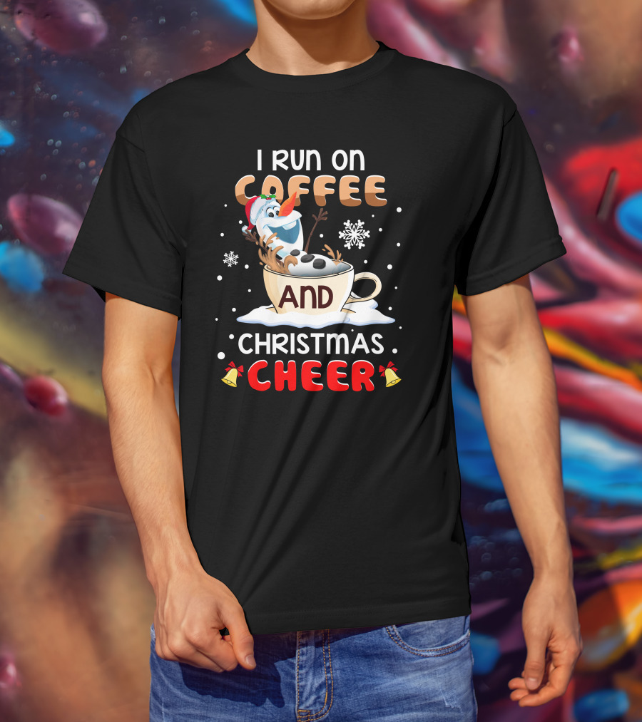 I Run On Coffee And Christmas Cheer Olaf T-Shirt