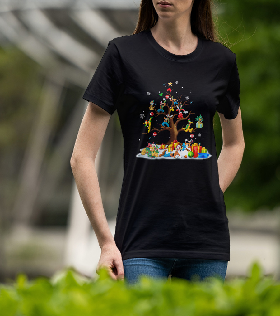 Pluto Goofy Christmas Tree T-Shirt