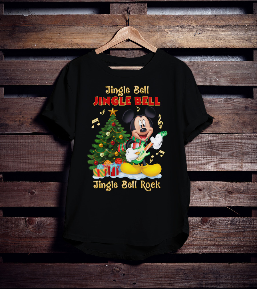 Jingle Bell Jingle Bell Jingle Bell Rock Mickey T-Shirt