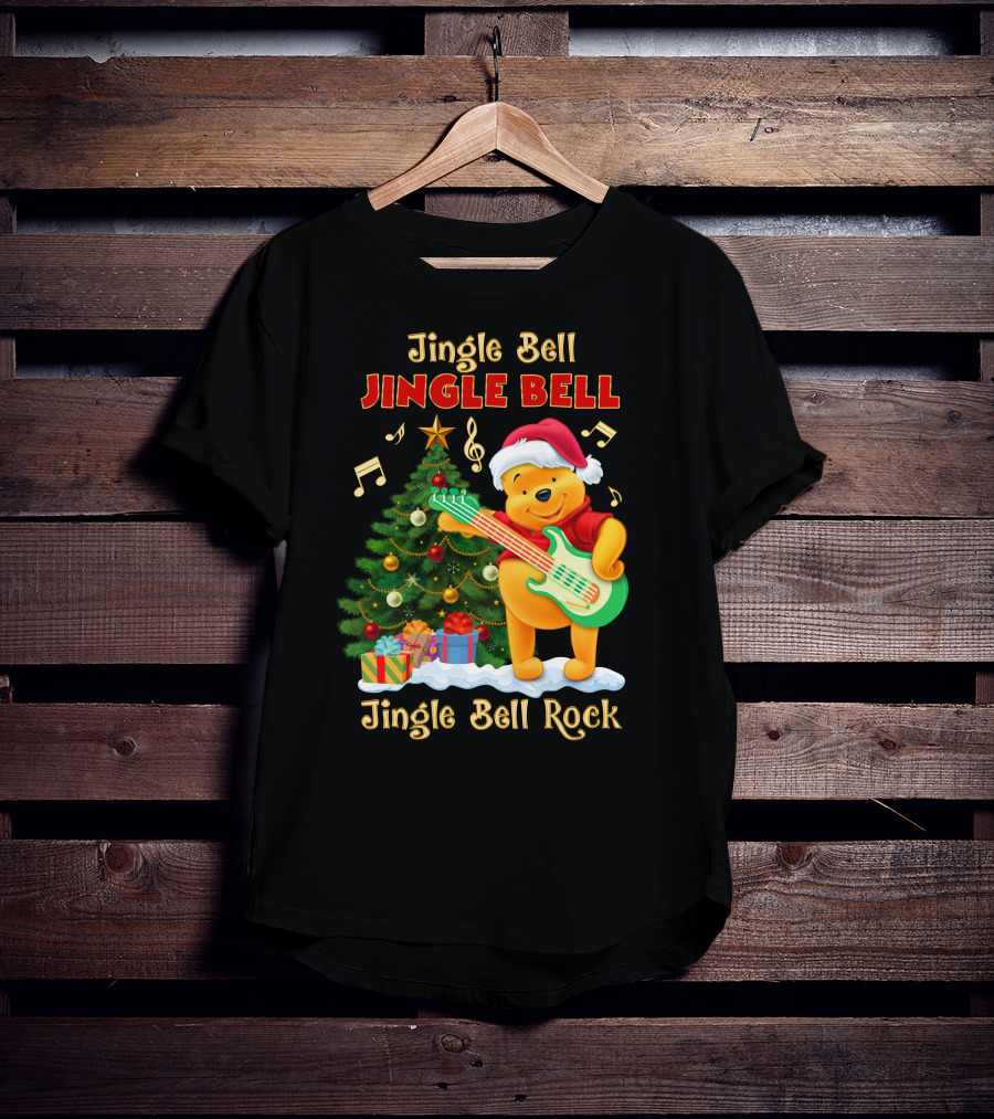 Jingle Bell Jingle Bell Jingle Bell Rock Christmas Pooh T-Shirt