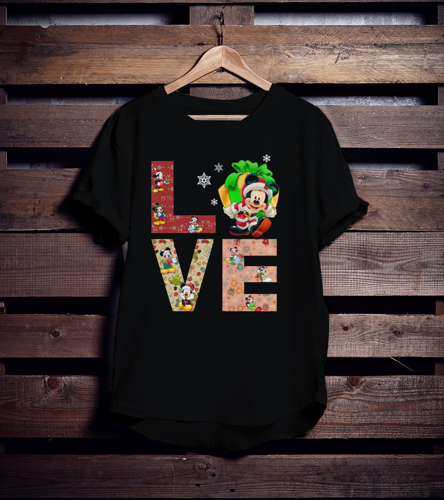 Love Mickey Christmas Holiday Season T-Shirt