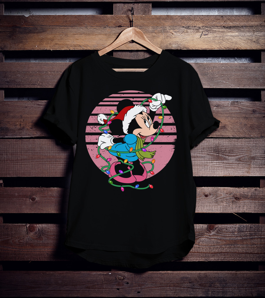 Minnie Mouse Christmas Lights Holiday Fun T-Shirt