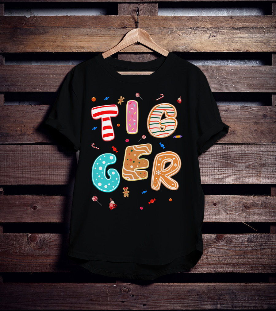 Tigger Candy Cane Gingerbread Christmas Treats T-Shirt