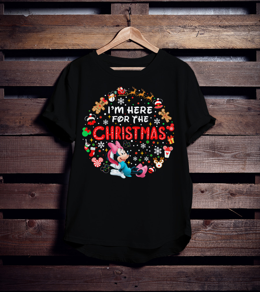 I'm Here For The Christmas Minnie Mouse Holiday Celebration T-Shirt