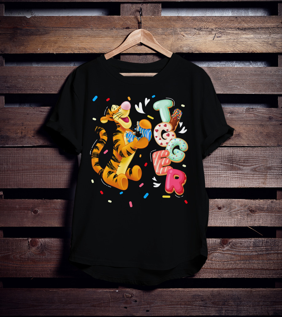 Tigger Donut Sprinkles Playful Delight T-Shirt