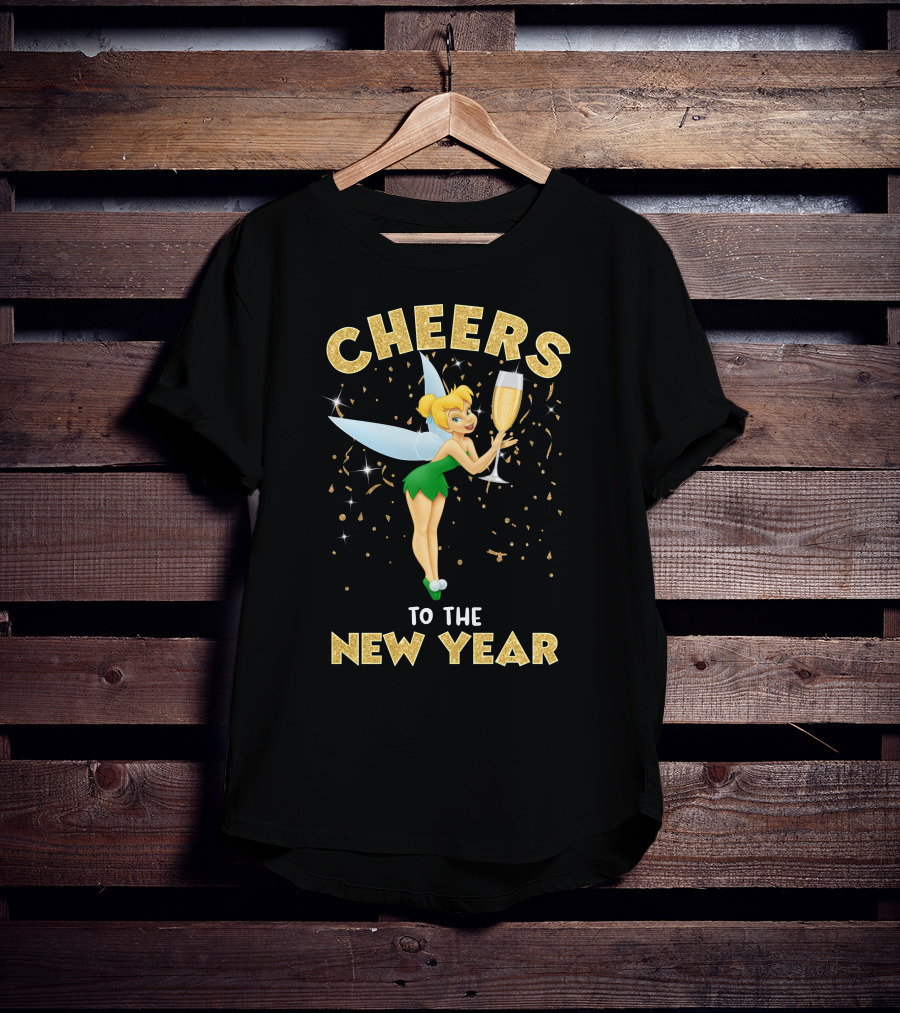 Cheers To The New Year Tinkerbell Champagne Celebration T-Shirt