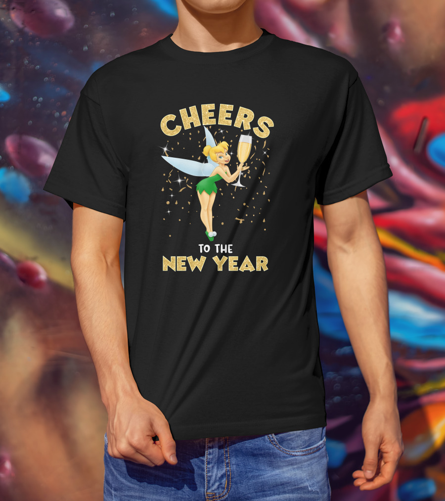 Cheers To The New Year Tinkerbell Champagne Celebration T-Shirt